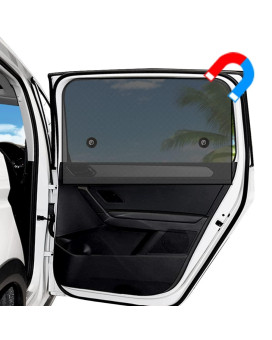 Ovege Car Window Shade -Car Side Window Sun Shade Baby Uv Protection Privacy Suction Magnetic (Semi-Transparent, Back Seat 2Pcs)