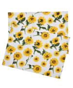 Urban Villa Placemats Sunflower Print 100 Cotton Fused Placemats 14X 20 Over Sized Set Of 6 Placemats Every Day Use Heavier Quality Placemats