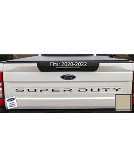 Ford Super Duty Letter Inserts Inlays Decals Stickers (Thin) For Tailgate (2020-2022) F250 F350 F450 (Sand Gold) - Csgd