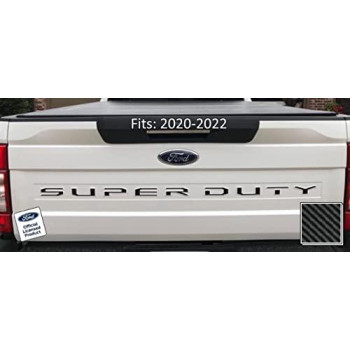 Ford Super Duty Letter Inserts Inlays Decals Stickers (Thin) For Tailgate (2020-2022) F250 F350 F450 (Carbon Fiber Black) - Ccfb