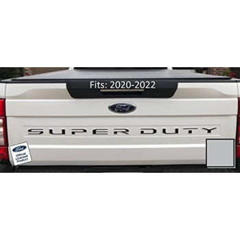 Ford Super Duty Letter Inserts Inlays Decals Stickers (Thin) For Tailgate (2020-2022) F250 F350 F450 (Metallic Silver) - Cms