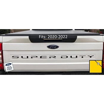Ford Super Duty Letter Inserts Inlays Decals Stickers (Thin) For Tailgate (2020-2022) F250 F350 F450 (Yellow Reflects Yellow) - Cyr