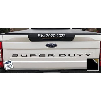 Ford Super Duty Letter Inserts Inlays Decals Stickers (Thin) For Tailgate (2020-2022) F250 F350 F450 (Black Reflects Gold) - Cb+R