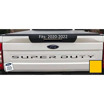 Ford Super Duty Letter Inserts Inlays Decals Stickers (Thin) For Tailgate (2020-2022) F250 F350 F450 (Yellow) - Cy