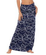 Urban Coco Womens Stylish Spandex Comfy Fold-Over Flare Long Maxi Skirt (2Xl, 10)