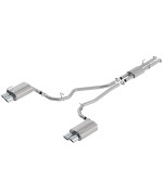 Borla 140821 Atak Cat-Back Exhaust System 2.25 In. Pipe 4 In. Tip Dual Round Rolled Angle Cut Truck Dual Split Rear Exit Atak Cat-Back Exhaust System