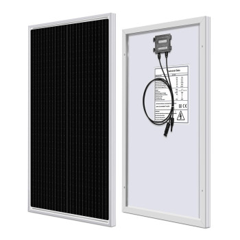 Weize 100 Watt 12 Volt Solar Panel, High Efficiency Monocrystalline Pv Module For Home, Camping, Boat, Caravan, Rv And Other Off Grid Applications