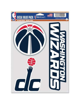 Nba Washington Wizards Decal Multi Use Fan 3 Pack Team Colors One Size