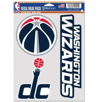 Nba Washington Wizards Decal Multi Use Fan 3 Pack Team Colors One Size