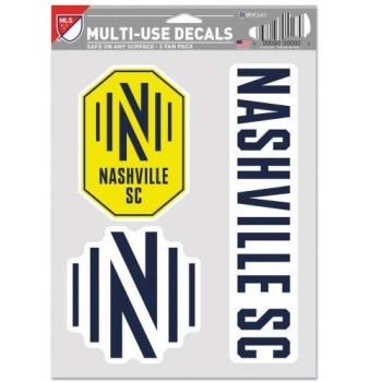 Wincraft Mls Nashville Sc Decal Multi Use Fan 3 Pack Team Colors One Size