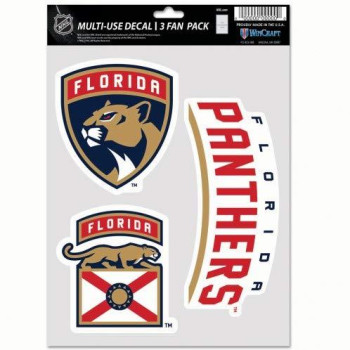 Wincraft Nhl Florida Panthers Decal Multi Use Fan 3 Pack Team Colors One Size