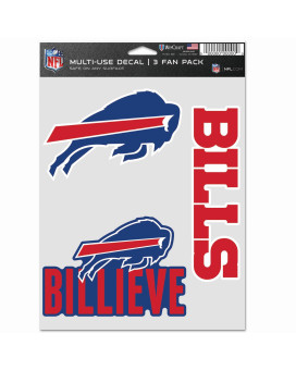 Wincraft Nfl Buffalo Bills Decal Multi Use Fan 3 Pack Team Colors One Size