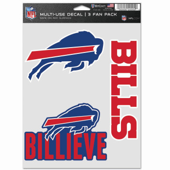 Wincraft Nfl Buffalo Bills Decal Multi Use Fan 3 Pack Team Colors One Size