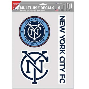 Wincraft Mls New York City Fc Decal Multi Use Fan 3 Pack Team Colors One Size