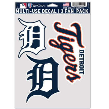 Wincraft Mlb Detroit Tigers Decal Multi Use Fan 3 Pack Team Colors One Size