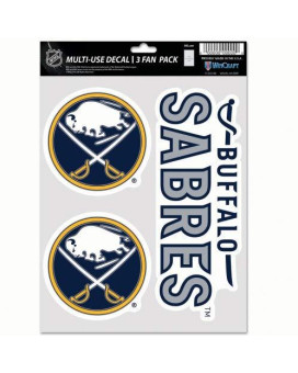 Wincraft Nhl Buffalo Sabres Decal Multi Use Fan 3 Pack Team Colors One Size