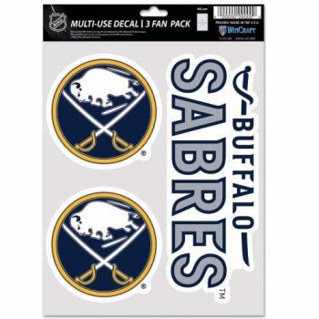 Wincraft Nhl Buffalo Sabres Decal Multi Use Fan 3 Pack Team Colors One Size