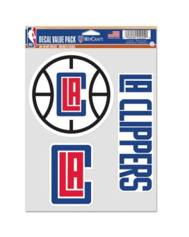 Wincraft Nba Los Angeles Clippers Decal Multi Use Fan 3 Pack Team Colors One Size