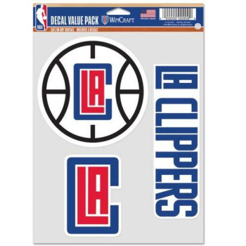 Wincraft Nba Los Angeles Clippers Decal Multi Use Fan 3 Pack Team Colors One Size