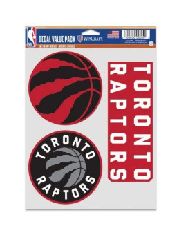 Wincraft Nba Toronto Raptors Decal Multi Use Fan 3 Pack Team Colors One Size