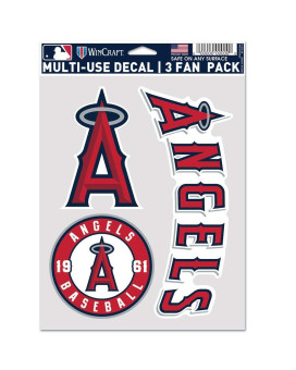 Wincraft Mlb Los Angeles Angels Decal Multi Use Fan 3 Pack Team Colors One Size