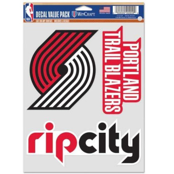 Wincraft Nba Portland Trail Blazers Decal Multi Use Fan 3 Pack Team Colors One Size