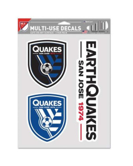 Wincraft Mls San Jose Earthquakes Decal Multi Use Fan 3 Pack Team Colors One Size