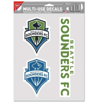 Wincraft Mls Seattle Sounders Fc Decal Multi Use Fan 3 Pack Team Colors One Size