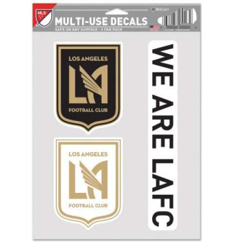 Wincraft Mls Los Angeles Fc Decal Multi Use Fan 3 Pack Team Colors One Size