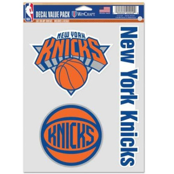 Wincraft Nba New York Knicks Decal Multi Use Fan 3 Pack Team Colors One Size