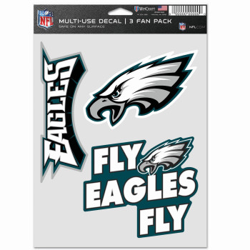 Wincraft Nfl Philadelphia Eagles Decal Multi Use Fan 3 Pack Team Colors One Size