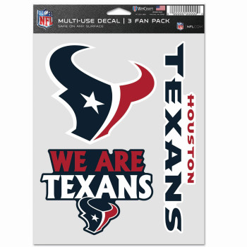 Wincraft Nfl Houston Texans Decal Multi Use Fan 3 Pack Team Colors One Size