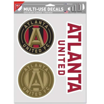 Wincraft Mls Atlanta United Fc Decal Multi Use Fan 3 Pack Team Colors One Size