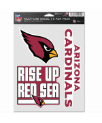 Wincraft Nfl Arizona Cardinals Decal Multi Use Fan 3 Pack Team Colors One Size