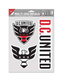 Wincraft Mls D.C. United Decal Multi Use Fan 3 Pack Team Colors One Size