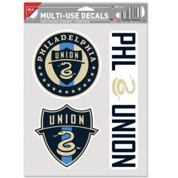 Wincraft Mls Philadelphia Union Decal Multi Use Fan 3 Pack Team Colors One Size