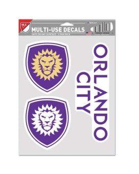 Wincraft Mls Orlando City Sc Decal Multi Use Fan 3 Pack Team Colors One Size