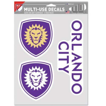 Wincraft Mls Orlando City Sc Decal Multi Use Fan 3 Pack Team Colors One Size