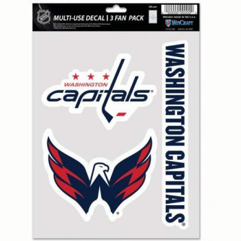 Wincraft Nhl Washington Capitals Decal Multi Use Fan 3 Pack Team Colors One Size