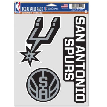 Wincraft Nba San Antonio Spurs Decal Multi Use Fan 3 Pack Team Colors One Size