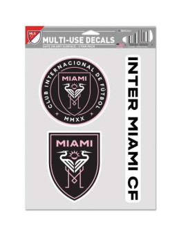 Wincraft Mls Inter Miami Cf Decal Multi Use Fan 3 Pack Team Colors One Size