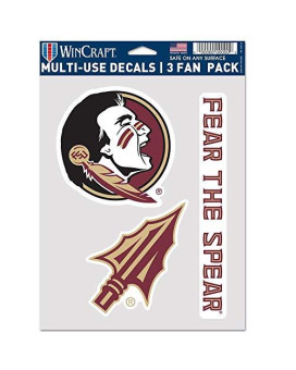 Wincraft Ncaa Florida State Seminoles Decal Multi Use Fan 3 Pack Team Colors One Size