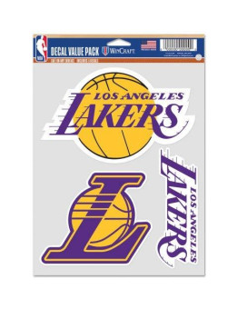 Wincraft Nba Los Angeles Lakers Decal Multi Use Fan 3 Pack Team Colors One Size