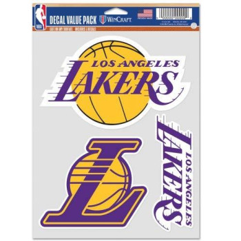 Wincraft Nba Los Angeles Lakers Decal Multi Use Fan 3 Pack Team Colors One Size