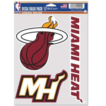 Wincraft Nba Miami Heat Decal Multi Use Fan 3 Pack Team Colors One Size