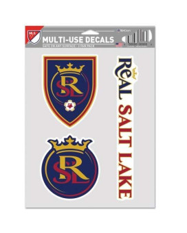 Mls Real Salt Lake Decal Multi Use Fan 3 Pack Team Colors One Size