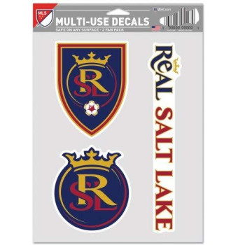 Mls Real Salt Lake Decal Multi Use Fan 3 Pack Team Colors One Size