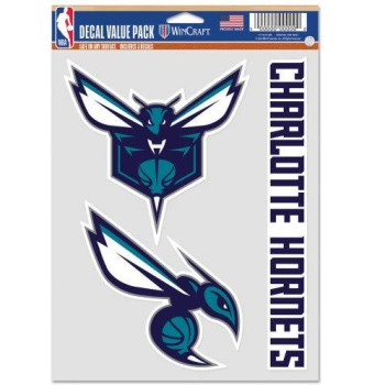 Nba Charlotte Hornets Decal Multi Use Fan 3 Pack Team Colors One Size