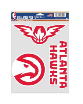 Wincraft Nba Atlanta Hawks Decal Multi Use Fan 3 Pack Team Colors One Size