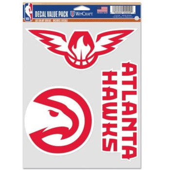 Wincraft Nba Atlanta Hawks Decal Multi Use Fan 3 Pack Team Colors One Size